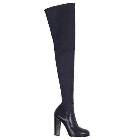 Rider thigh high boots Celine Blue size 39.5 EU in Leather 